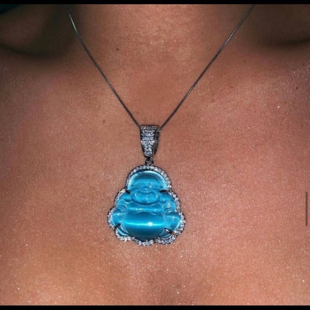 Blue jade buddha , jade buddha